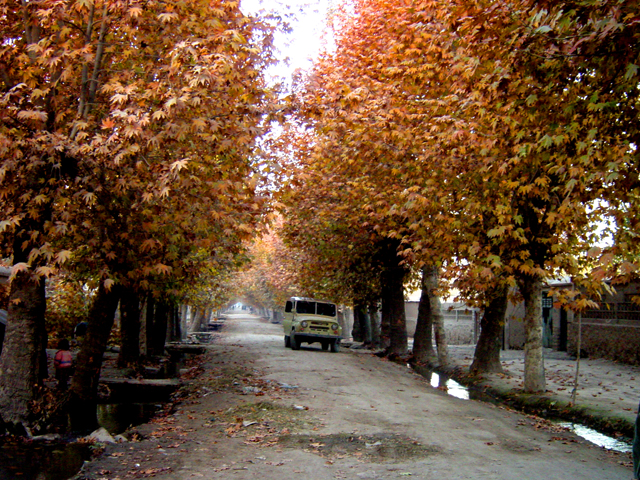 Street in Front of Our Hotel in Taloqan